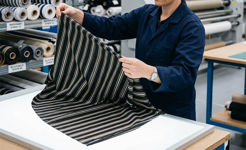 fabric and coating inspection for custom umbrella production