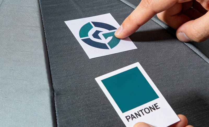 logo placement and color consistency inspection for custom umbrellas