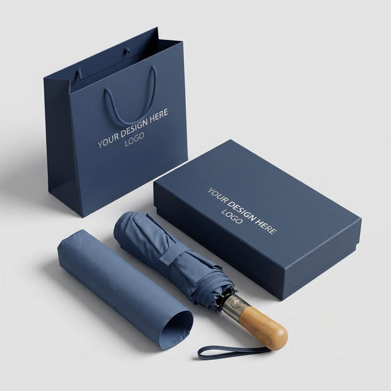 umbrella packaging sample for presentation and packing review