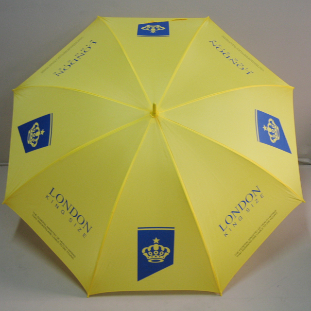 Custom outdoor umbrellas manufactured for an anonymous tobacco industry company
